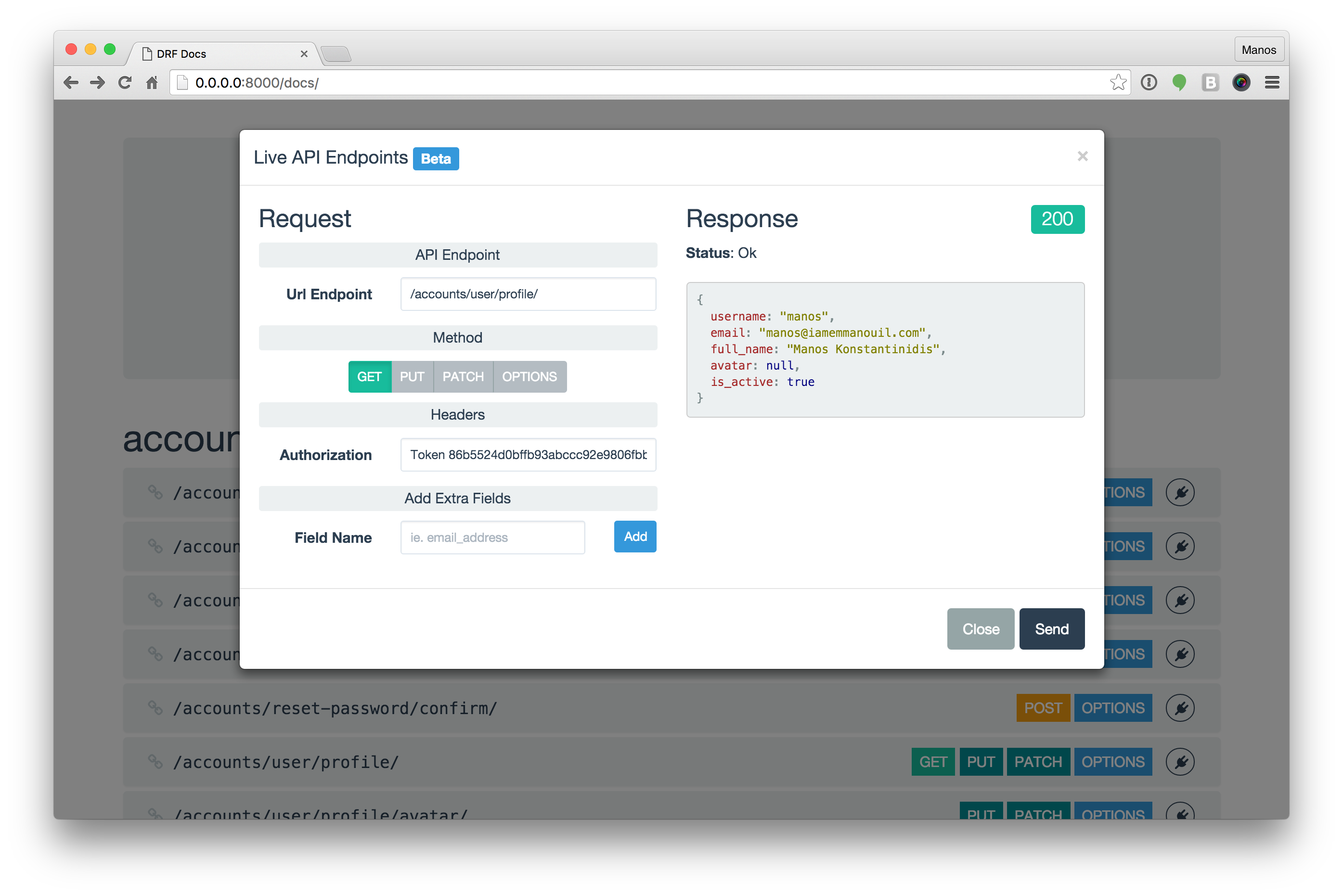 Live API Endpoints